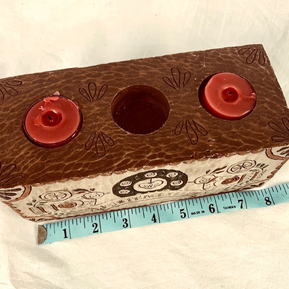 2007 Caribou Canyon Tea Light Candle Holder Joy Peace Hope Christmas Centerpiece - Picture 8 of 15